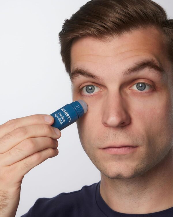 Harry's Cooling Eye Kit Bundle for Men - Gua Sha Depuffing Facial Massage Tool and Two Cooling Eye Sticks