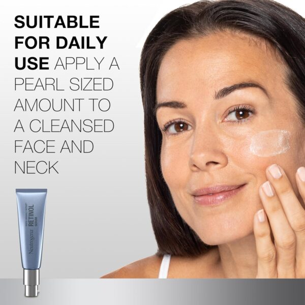 Neutrogena Rapid Wrinkle Repair Retinol Anti-Wrinkle Face Serum with Hyaluronic Acid, Daily Anti-Aging Facial Serum for Fine Lines & Wrinkles, Mineral Oil- & Dye-Free, 1 fl. oz
