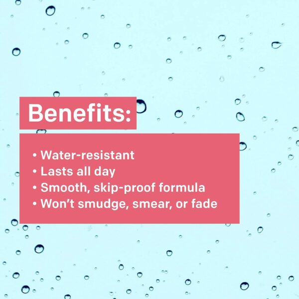 Almay Liquid Eyeliner, Waterproof, Fade-Proof Eye Makeup, Easy-to-Apply Liner Brush, 221 Black, 0.1 Oz