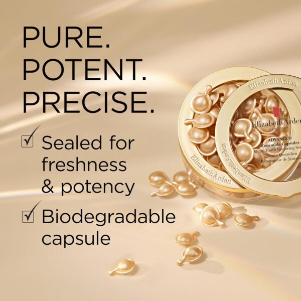 Elizabeth Arden Advanced Ceramide Face Serum Capsules, Anti-Aging Skincare, Fragrance-Free Hydrating Formula for Radiant, Firm Skin, Nourishing and Strengthening