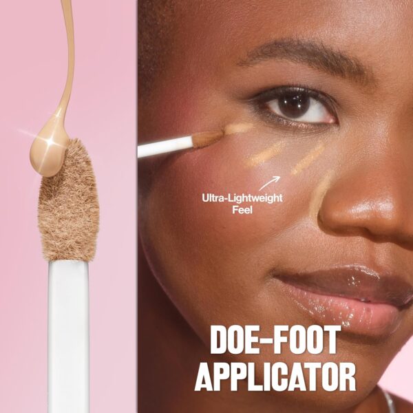 Revlon Glimmer Brightening Concealer, Liquid Under Eye Makeup, Made with Caffeine, Vitamin C, & Stevioside, 165, 0.3 fl oz