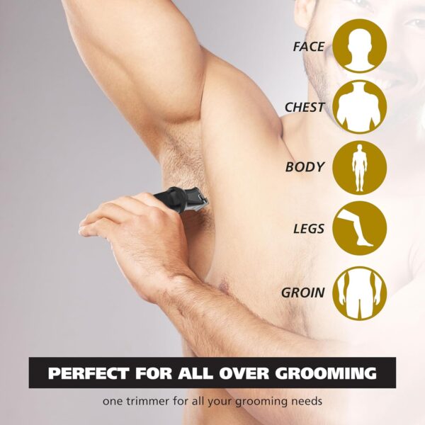 Wahl Manscaper® Reach 360 Ratchet Head Cordless Body and Beard Trimmer for Men with No-Slip Grip for Precise Control During Face, Body, and Manscape Grooming – Model 3025951