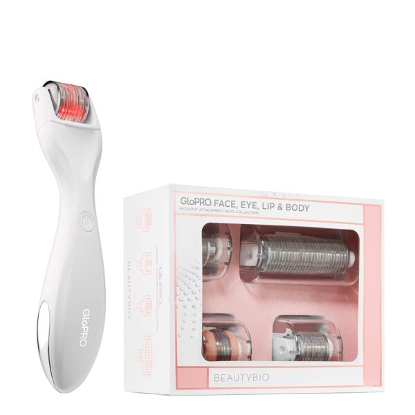 BeautyBio GloPRO At-Home Microneedling Tool And Attachment Heads