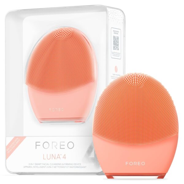 81vmGjbmmL._SL1500_.jpg FOREO LUNA 4 Face Cleansing Brush | Firming Face Massager | Anti Aging Face Care | Enhances Absorption of Facial Skin Care Products | Simple Skin Care Tools