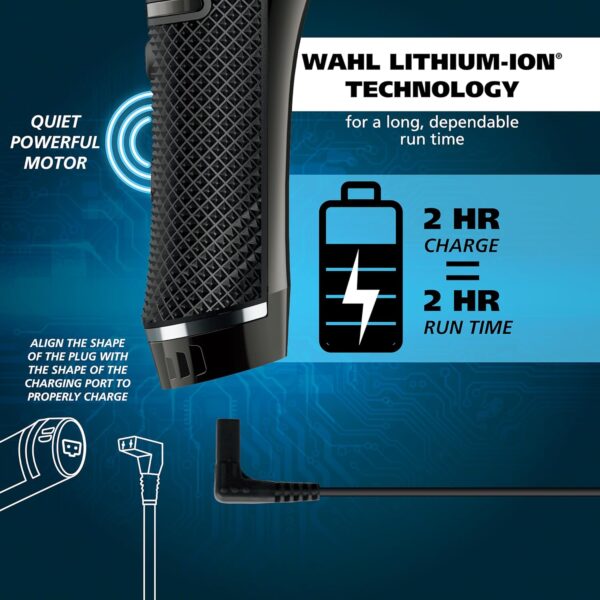 Wahl USA Pro Series High Visibility Skeleton Style Trimmer, Lithium-Ion Cordless USB Rechargeable All in One Shaving & Close Cutting Beard Trimmer for Men with Near Zero Gap Blade – 3026018