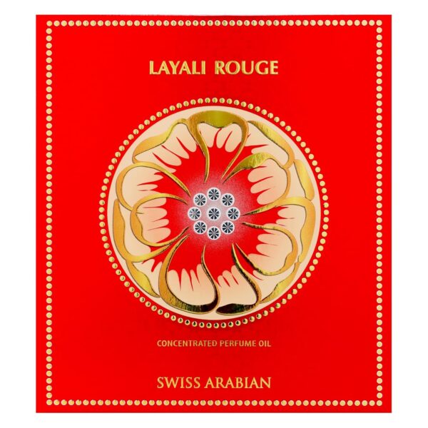 Swiss Arabian Layali Rouge - Luxury Products From Dubai - Long Lasting Personal Perfume Oil Fragrance - A Seductive Signature Aroma - 0.5 Oz