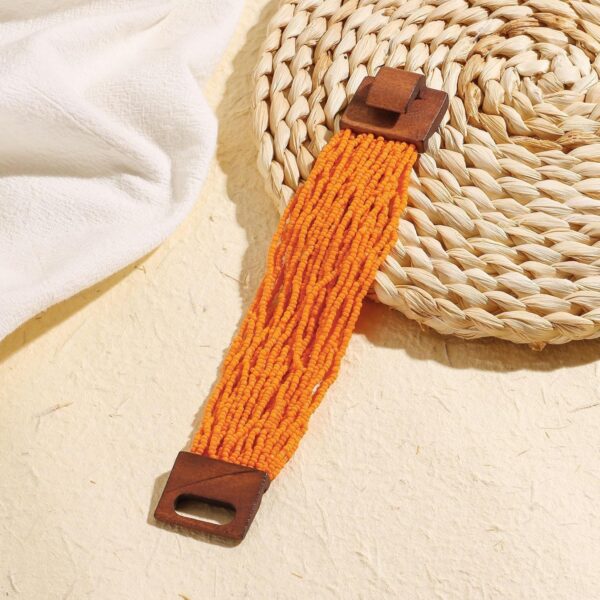 Coiris Multi Layers Seed Beads Wide Bangle Strand Bracelet for Women (BR1167)…