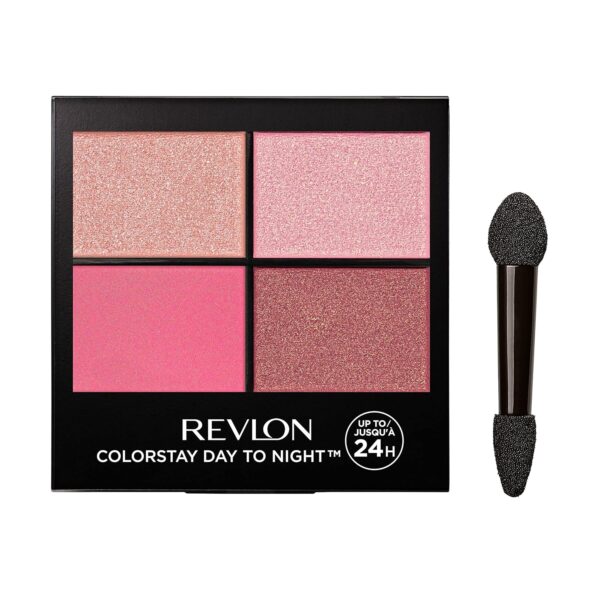 REVLON ColorStay Day to Night Eyeshadow Quad, Longwear Shadow Palette with Transitional Shades and Buttery Soft Feel, Crease & Smudge Proof, 565 Pretty, 0.16 oz