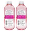 Garnier Micellar Water with Rose Water and Glycerin, Hydrating Facial Cleanser & Makeup Remover, For All Skin Types, Vegan, Cruelty Free, 13.5 Fl Oz (400mL), 2 Count