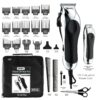 Wahl Clipper USA Deluxe Corded Chrome Pro, Complete Hair and Trimming Kit, Includes Corded Clipper, Cordless Battery Trimmer, and Styling Shears, for a Cut Every Time - Model 79524-5201M