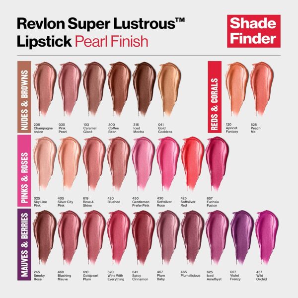 Revlon Super Lustrous Lipstick, Creamy Formula For Soft, Fuller-Looking Lips, Moisturized Feel, Iced Amethyst (625), 0.15 oz