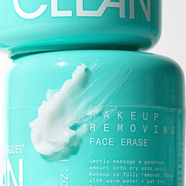 Real Techniques Real Clean Face Erase Makeup Removing Balm, Hydrating Makeup Cleansing Balm, Remove Stubborn Makeup, Hyaluronic Acid Moisturizes & Vitamin A Helps Exfoliate, 2 fl. oz Jar
