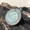 Greek Compass Men Necklace - Ancient Jewelry, Good Luck and Fortune, Guidance and Progression, Mens Gifts, Women Gift to Husband, Workers and Travelers, Best Friend Present, Patina Medallion (Patina)