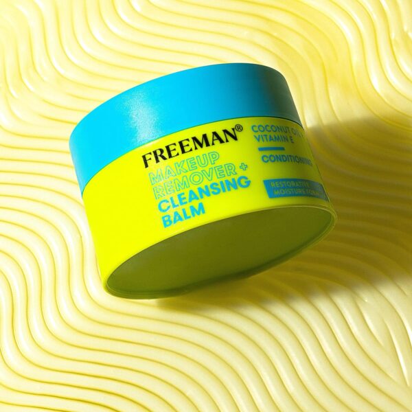 Freeman Makeup Remover + Cleansing Balm, Moisturizing & Nourishing Makeup Remover Balm, Coconut Oil & Vitamin E, Gently Removes Tough Makeup & Cleanses, 1.4 fl.oz./ 42 mL Jar, 1 Count