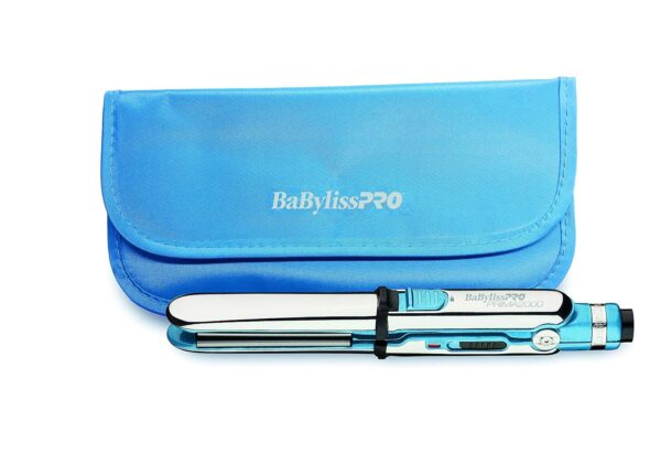 BaBylissPRO Nano Titanium Prima2000 Ionic Styling Iron, 3/4" stainless steel travel/mini iron, all hair types