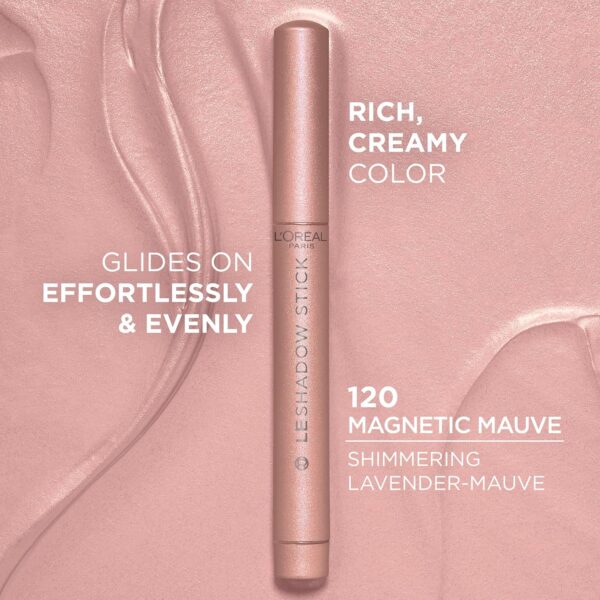 L'Oreal Paris Makeup Le Shadow Stick Eyeshadow, Blendable, Smudge-Resistant, Cream Eyeshadow, Magnetic Mauve, 0.05 Oz