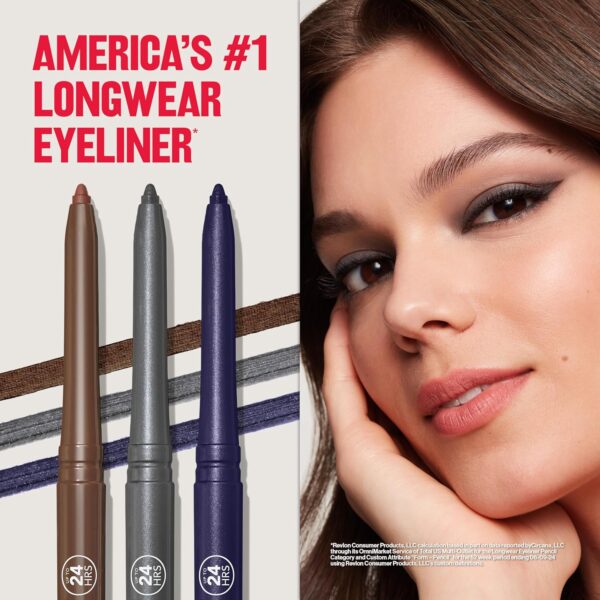 Revlon ColorStay Pencil Waterproof Eyeliner, Smudge-Proof, Eye Makeup with Built-In Sharpener, Packaging May Vary, 201 Black, 2 pack