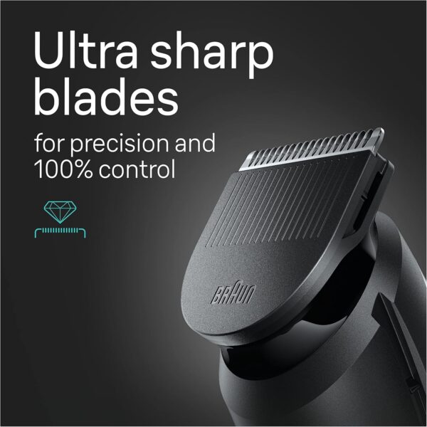 Braun All-in-One Style Kit Series 3 3470, 8-in-1 Trimmer for Men with BeardTrimmer, Ear & NoseTrimmer, Hair Clippers & More, Ultra-Sharp Blade, 40 Length Settings, Washable
