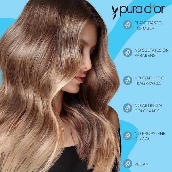 PURA D'OR Scalp Therapy Shampoo & Conditioner Set (16oz x 2) Dry, Itchy Scalp-Hydrates & Nourishes Hair w/Tea Tree, Peppermint, Argan Oil & Biotin, All Hair Type, Men Women (Packaging Varies)