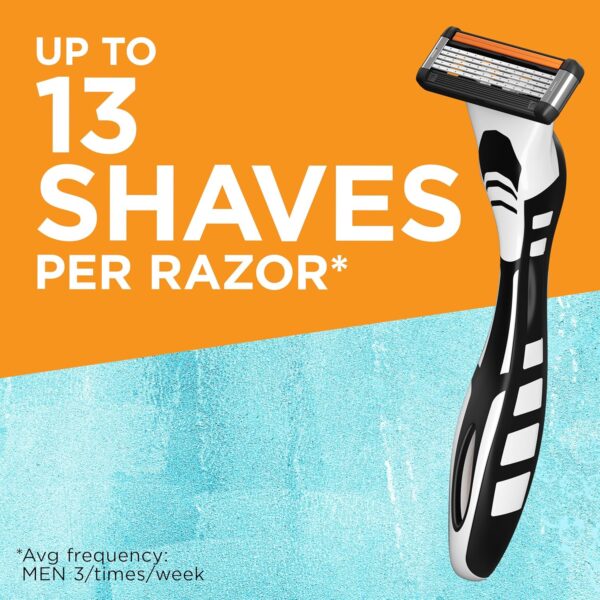 BIC Flex 5 Refillable Men's Razor, Father's Day Gift Set with 5 Blade Razors, 1 Handle and 7 Cartridges for Smooth Shaving