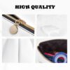 Snow-covered winter trees Makeup Bag Leather Pencil Case for Work Office Zippered Pen Pouch Aesthetic Pencil Storage Bag Portable Coin Pouch Purse for Travel