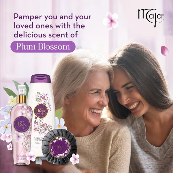 Maja Plum Blossom Soap, Perfumed Soap, Round and Luxurious Soap to Clean and Moisturize your skin, Leaves Skin Beautifully Scented and Soft, 2-Pack of 3.5 Oz, Bar Soaps …