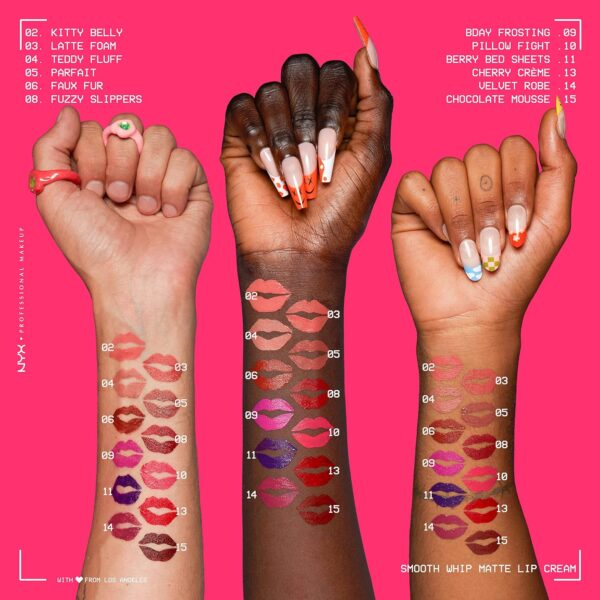 NYX PROFESSIONAL MAKEUP Smooth Whip Matte Lip Cream, Long Lasting, Moisturizing, Vegan Liquid Lipstick - Latte Foam (Pinky Mauve)