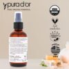PURA D'OR ORGANIC Rosehip Seed Oil Hair Relaxer (4 Oz x3 = 12 Oz) 100% Pure Cold Pressed USDA Certified All Natural Anti-Aging, Scar Treatment, Gua Sha Massage, Face, Hair & Skin - Women & Men
