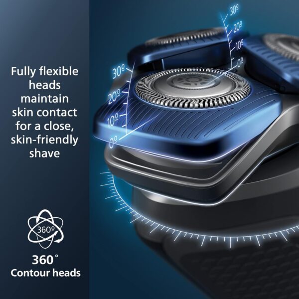 Philips Norelco Shaver 7800, Rechargeable Wet & Dry Electric Shaver with SenseIQ Technology, Quick Clean Pod, Charging Stand, Travel Case and Pop-up Trimmer, S7885/85