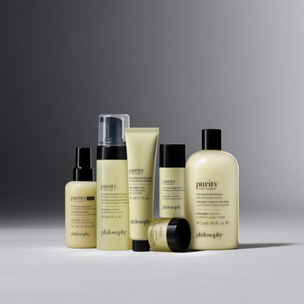 philosophy purity made simple pore extractor clay face mask - with purifying white kaolin clay, salicylic acid & natural exfoliants – removes impurities and reduces the appearance of pores