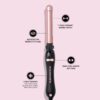 B1 Rotating Curling Iron - Automatic 1 Inch Ceramic Curling Iron - Easy-to-Use Spinning Wand for Long-Lasting Waves - Auto-Shut Off and Dual Voltage (BW160)