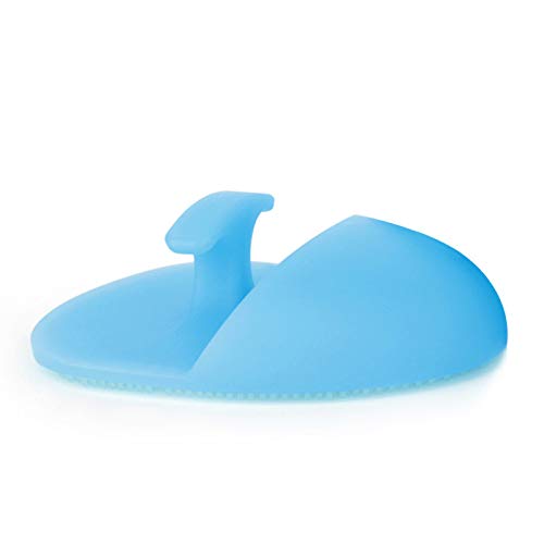 Beauty Blackhead Pad Wash Cleansing Facial Exfoliating Brush Tool Silicone Brush Shampoo Brush Rose (Blue, One Size)