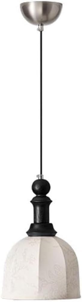 Rustic Vintage Pendant Light American Simple Antique Wood Hanging Lamp Fabric Small Indoor Chandelier Ceiling Lighting Fixture E26/27 Base for Kitchen Island Restaurant Cafe Bar Entryway Porch