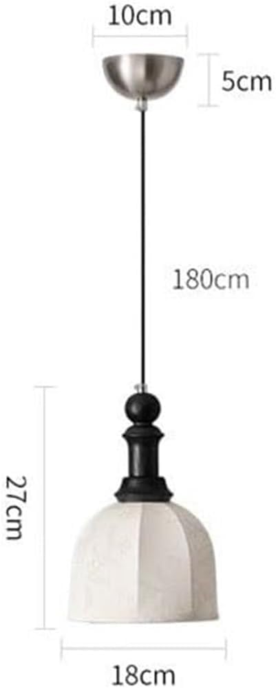 Rustic Vintage Pendant Light American Simple Antique Wood Hanging Lamp Fabric Small Indoor Chandelier Ceiling Lighting Fixture E26/27 Base for Kitchen Island Restaurant Cafe Bar Entryway Porch