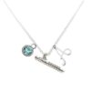 Flute Necklace, Personalized Flute Charm Necklace with Birthstone & Letter Charm, Music Pendant Necklace, Flute Jewelry for Women, Teens, Youth