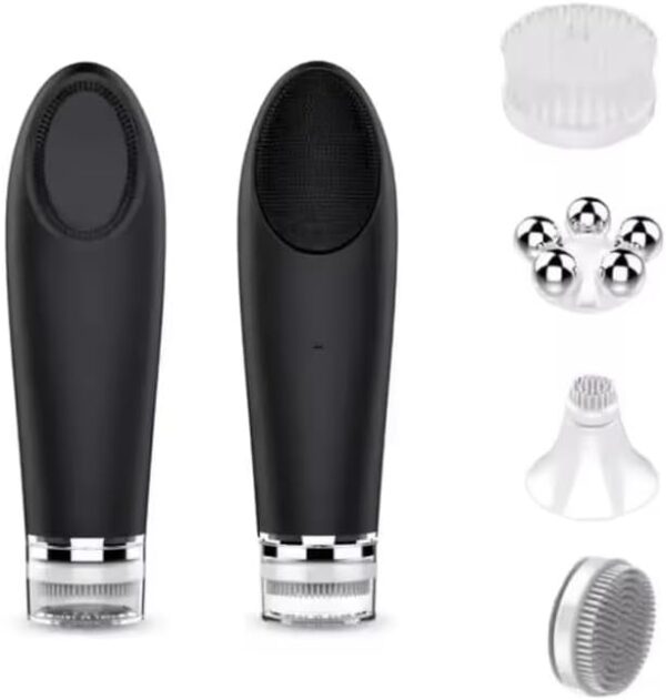 Electric Facial Cleansing Brush Clean and Warm Massage Multifunctional Facial and Eye Hot Compress Massager Beauty Device