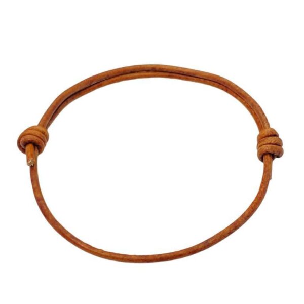 2 mm Men Genuine Leather Bracelet - Handmade Adjustable Cuff, Mens Minimalism Leather Wrap Wristband, Simple Accessories, Premium Leather, Women Gift To Boyfriend, Pulsera Hombre (Distressed Brown)