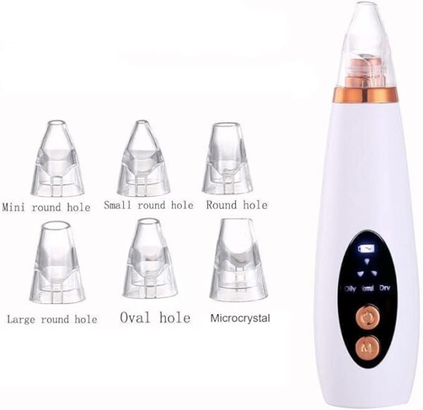 Electric Blackhead Remover Vacuum – Rechargeable Pore Cleaner with 6 Tips for Deep Cleansing & Anti-Aging Skincare