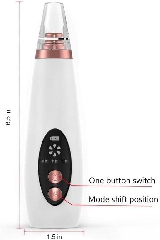 Electric Blackhead Remover Vacuum – Rechargeable Pore Cleaner with 6 Tips for Deep Cleansing & Anti-Aging Skincare