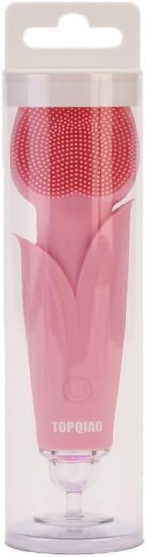 Facial Sonic Cleansing Brush, Rechargeable Waterproof Exfoliating Makeup Remover Massage Electric Cleansing Instrument, Men's and Women's Facial Wash - Pink