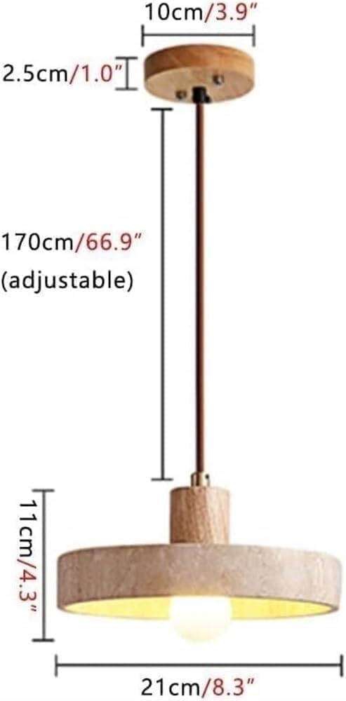 Mid Century Modern Natural Stone Pendant Light Farmhouse Vintage Chandelier Large Ceiling Hanging Lamp for Kitchen Bedroom Dining Room Restaurant Cafe Bar Lighting Fixture E26/E27 Base