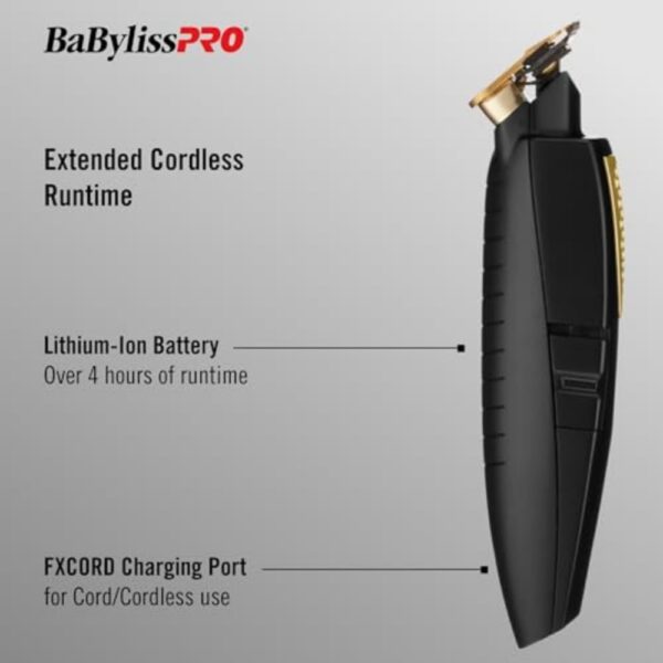 BaBylissPRO LithiumFX Cord/Cordless Lithium Ergonomic Hair Trimmers for Men