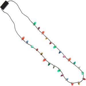 Amscan Multicolor Light Up Bulb Necklace - 30" (Pack Of 1) - Perfect For Festivals, Holidays & Events