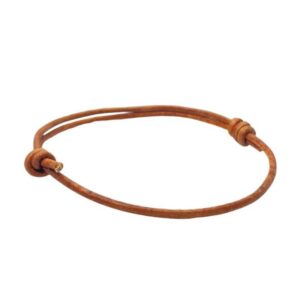 2 mm Men Genuine Leather Bracelet - Handmade Adjustable Cuff, Mens Minimalism Leather Wrap Wristband, Simple Accessories, Premium Leather, Women Gift To Boyfriend, Pulsera Hombre (Distressed Brown)