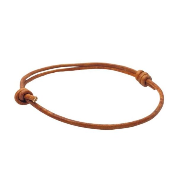 2 mm Men Genuine Leather Bracelet - Handmade Adjustable Cuff, Mens Minimalism Leather Wrap Wristband, Simple Accessories, Premium Leather, Women Gift To Boyfriend, Pulsera Hombre (Distressed Brown)