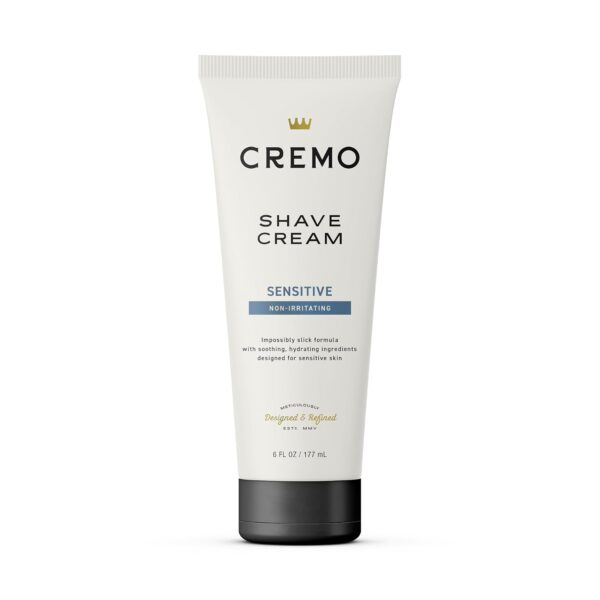 Cremo Sensitive Shave Cream, Astonishingly Superior Ultra-Slick Shaving Cream for Men, Fights Nicks, Cuts and Razor Burn, 6 Fl Oz
