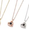 Picture Necklace Personalized for Women - Custom Photo Love Heart Projection Pendant - Customized Portrait Jewelry - Birthday Anniversary Memorial Gifts Wife Mother - Silver