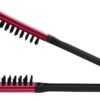Diane Ceramic Straightening Brush with Nylon Bristles for Smoothing and Styling Thick Coarse Hair, Double-Sided Hair Straightener Brush