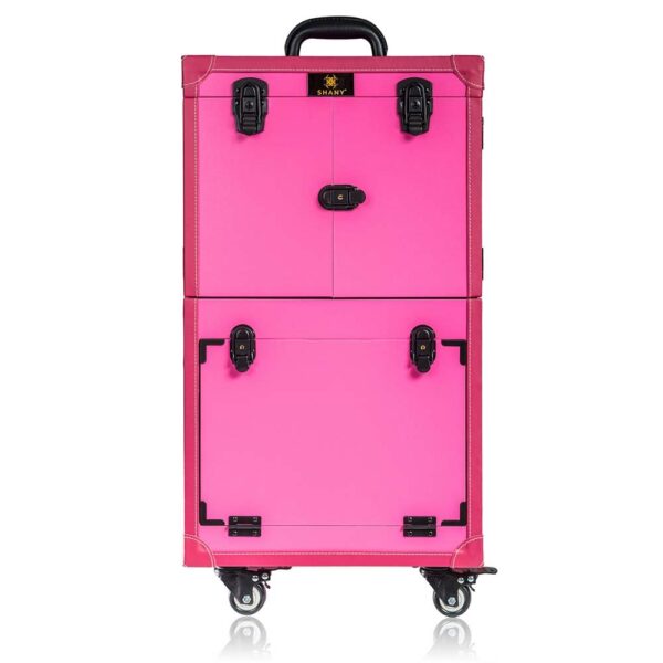 SHANY REBEL Series – Pro Makeup Artists Multifunction Cosmetics Trolley Train Case – Large - Cheer power
