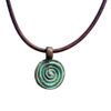Greek Spiral Vintage Patina Necklace - Women Choker, Men Ancient Greece Gifts, Best Gift for Grecian, Mens Vital Force, Simple Charm, Hellenism, Small Bead, Cute Girls Accessories (Patina)